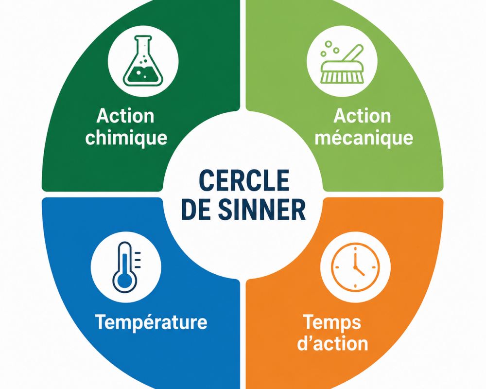 Le cercle de Sinner : les 4 leviers du nettoyage professionnel